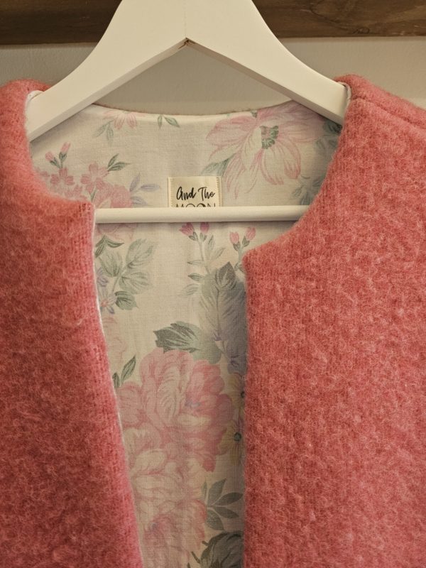 Gilet réversible - Coloris rose & tissu fleuri - Taille unique – Image 8