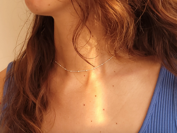 Collier ras de cou en argent 925 recyclé