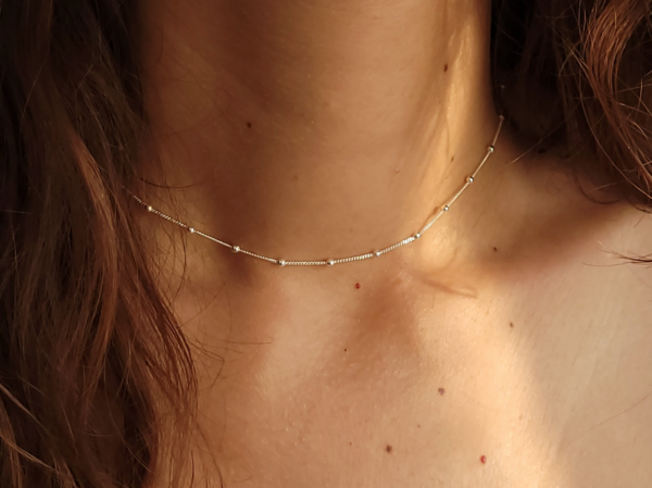 Collier ras de cou en argent 925 recyclé – Image 2