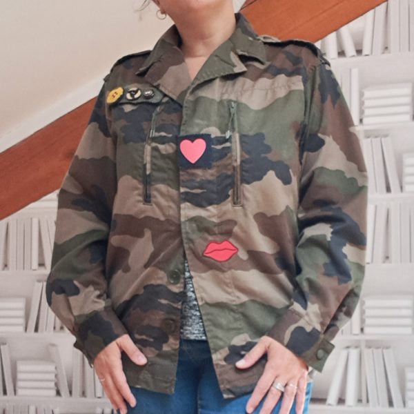 Veste Militaire Upcyclée taille 42 – Image 3