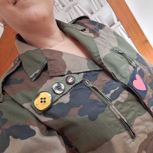 Veste Militaire Upcyclée taille 42 – Image 5