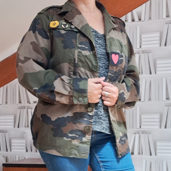 Veste Militaire Upcyclée taille 42 – Image 2