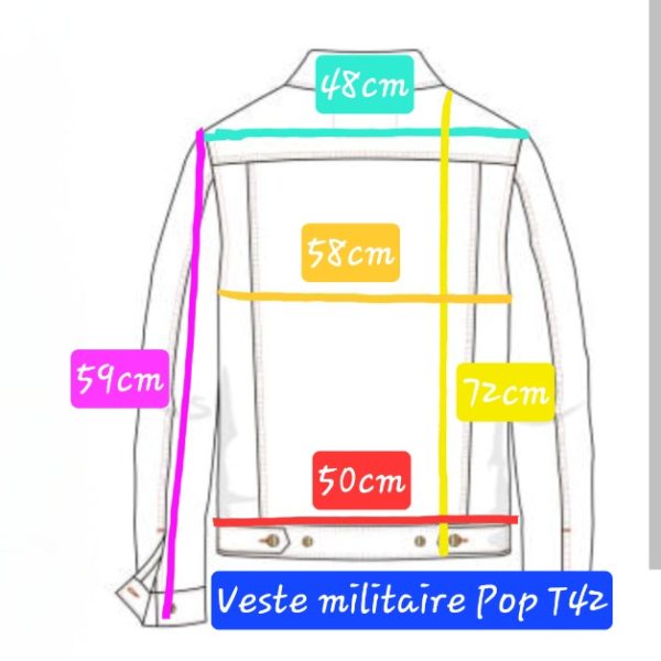 Veste Militaire Upcyclée taille 42 – Image 6