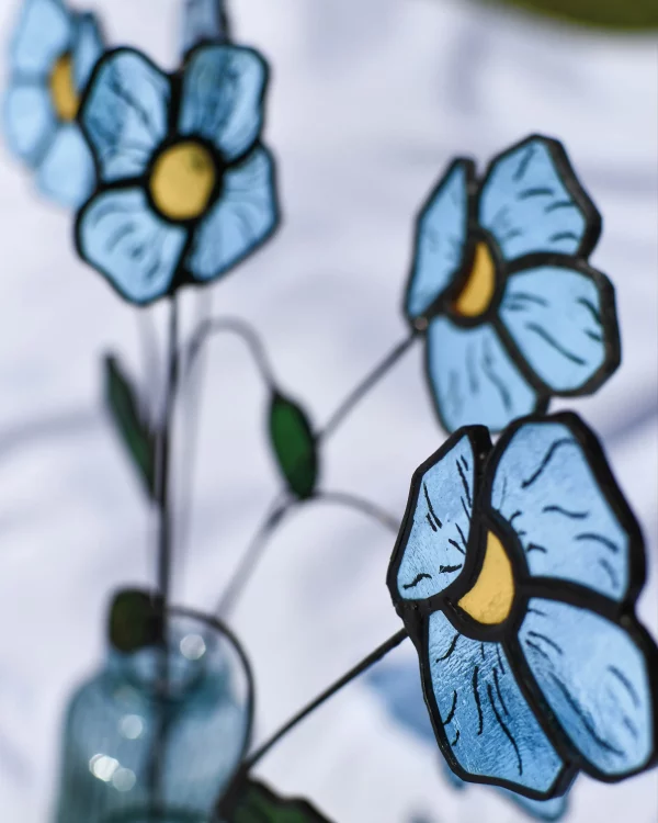 Coquelicot bleu - vitrail tiffany – Image 2