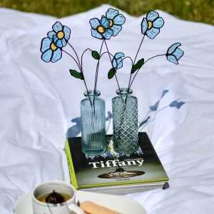 Coquelicot bleu - vitrail tiffany