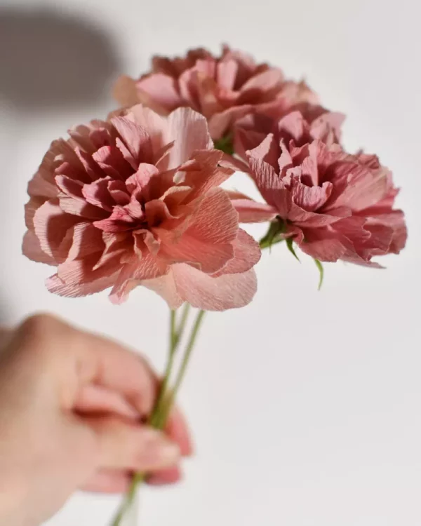 Trio Rosé – Œillets en papier – Image 4