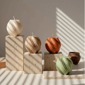 bougie parfumée décorative design spirale